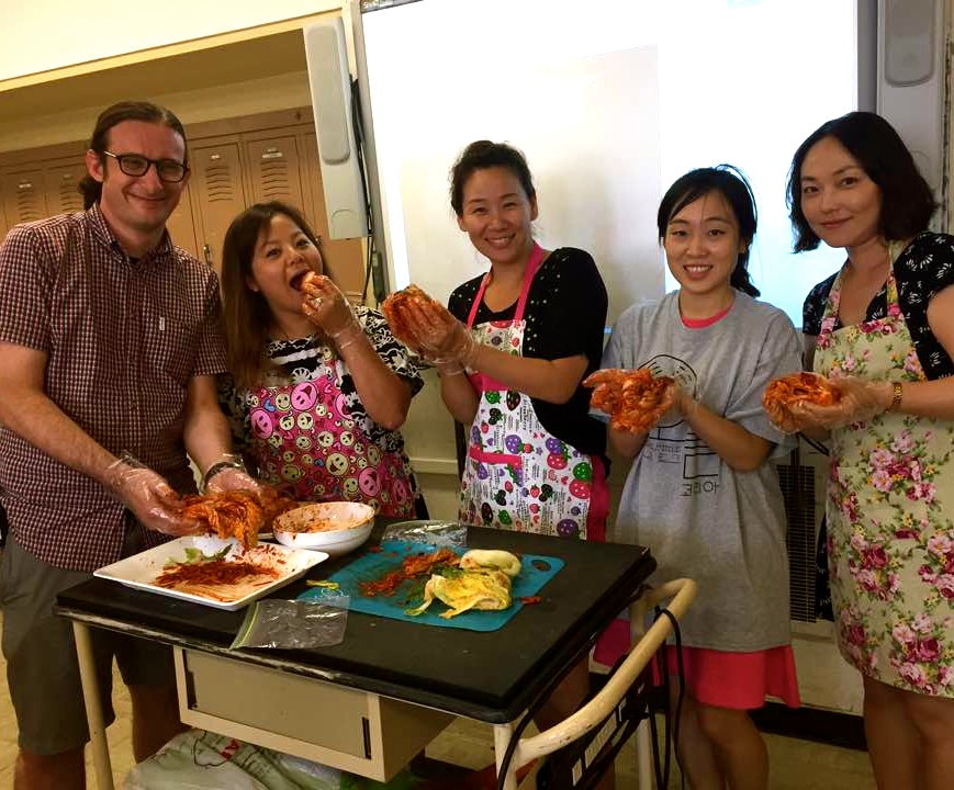 East-West Culinary Instructors, from l to r: Mr. Kleiman, Mrs. Choi, Mrs. K. Kim, Ms. P. Kim, Ms. An