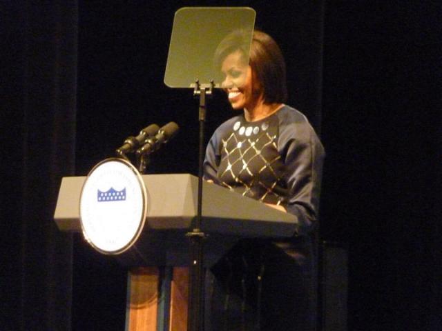 Michelle Obama gives a keynote speech 2