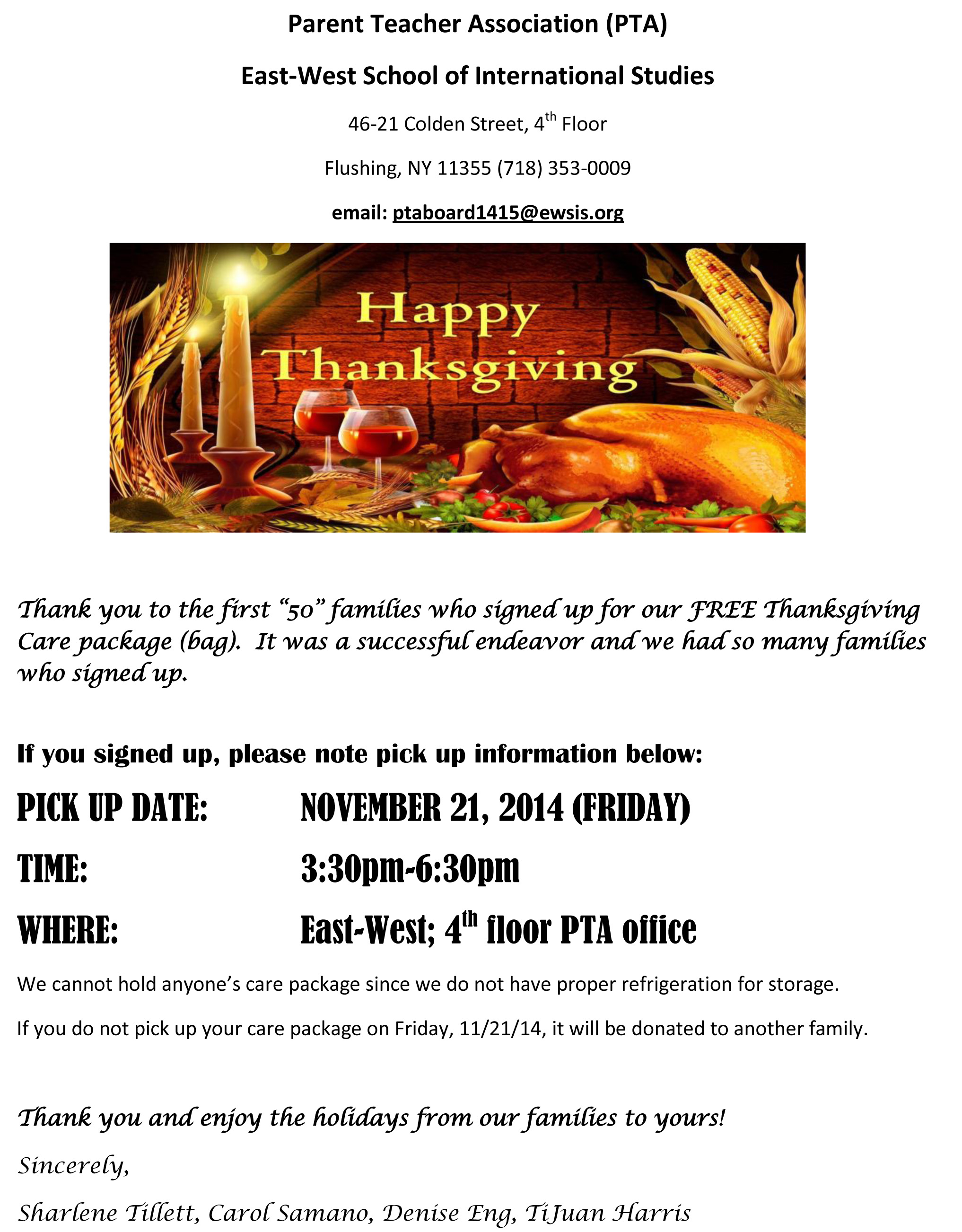 Thanksgiving Flyer