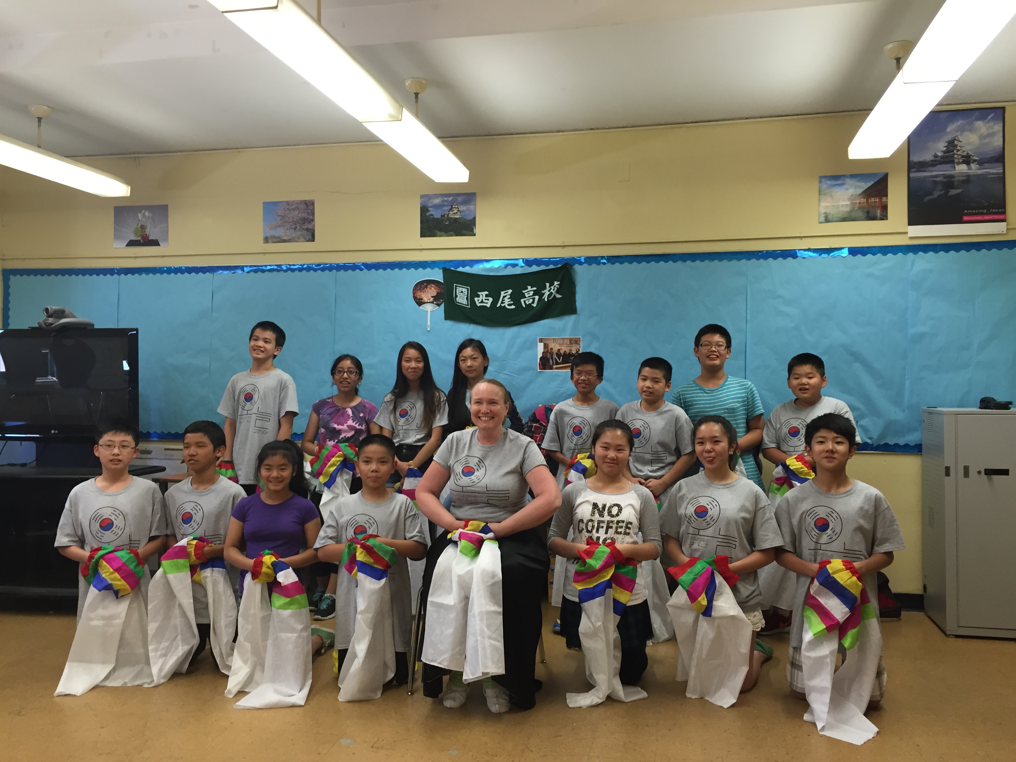 Korean dance class with Ms. Karen from the Korea Society of New York