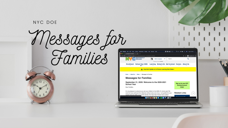 NYC DOE Messages for Families